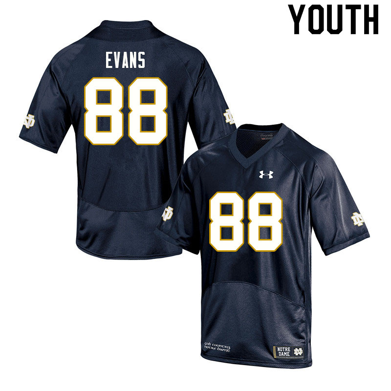 Youth NCAA Notre Dame Fighting Irish #88 Mitchell Evans Stitched College Under Armour Authentic Navy Football Jersey VO10S31MJ